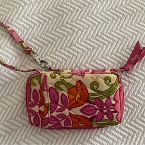Vera Bradley Pink and Orange Floral Wristlet